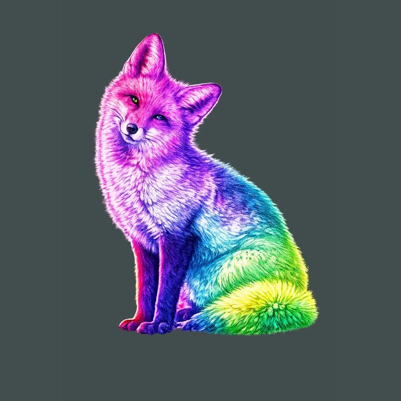 Regenbogenfuchs Farbkunst