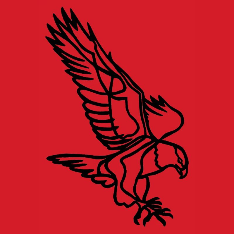 Black Eagle in Flight