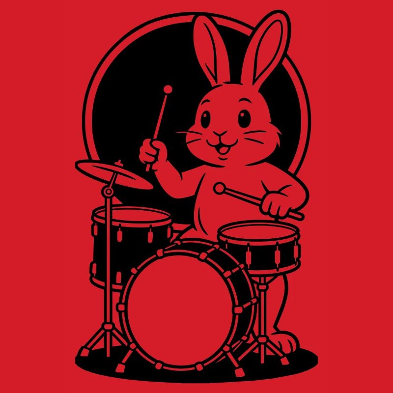 hare on drum kit