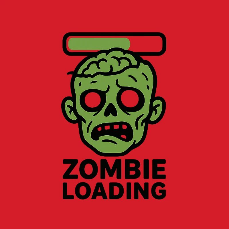 Zombie Loading Schädel Grafik