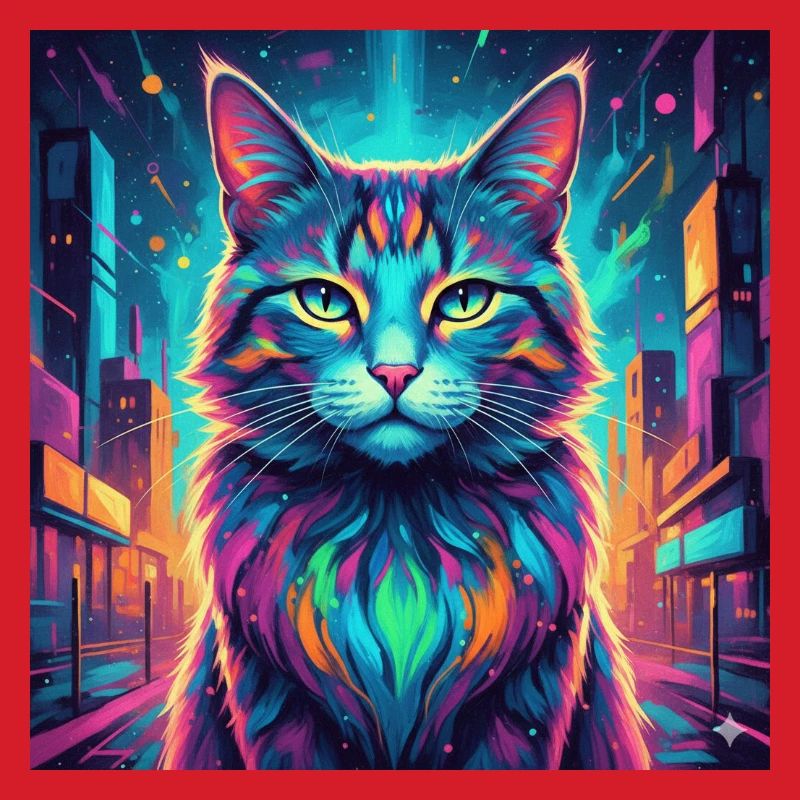 Neon cat