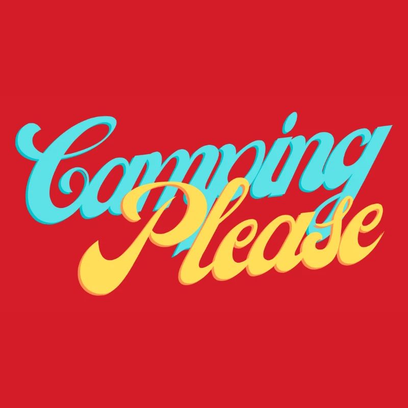 Camping Please Retro Script