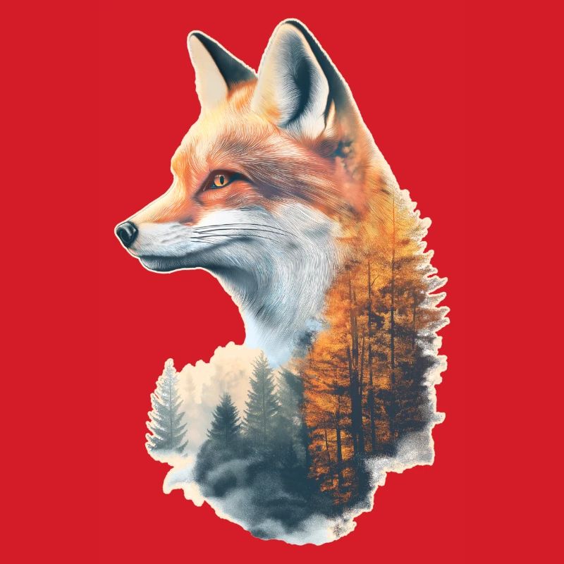 Fuchs im Herbstwald
