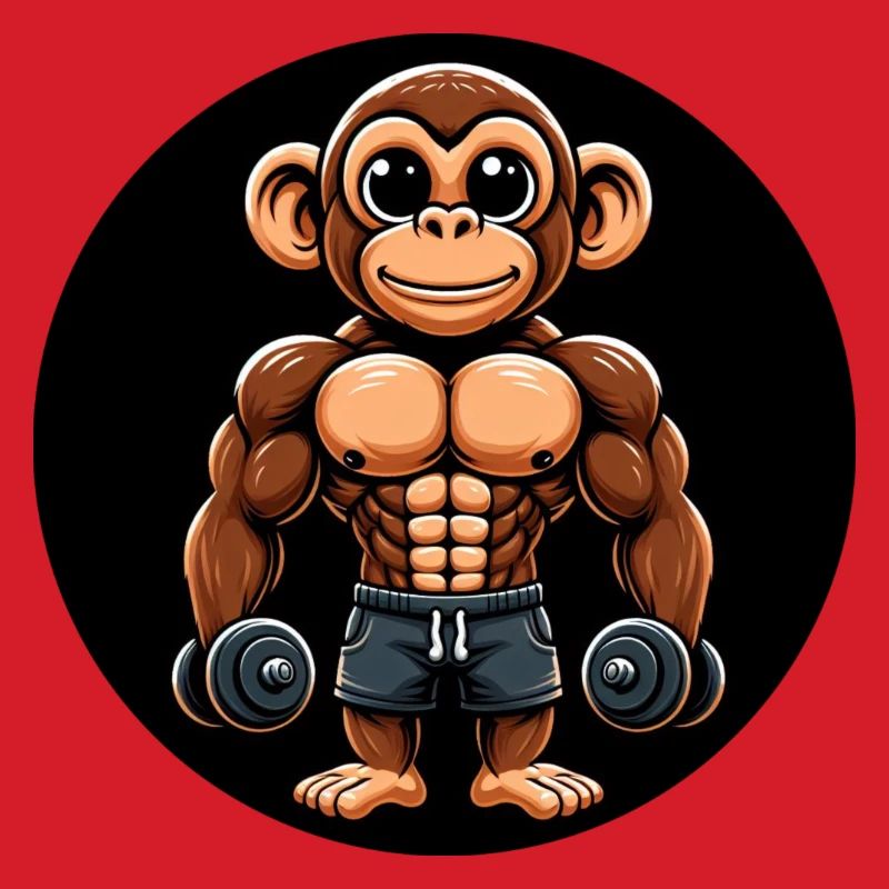 Affe Chimpanse Bodybuilder Training