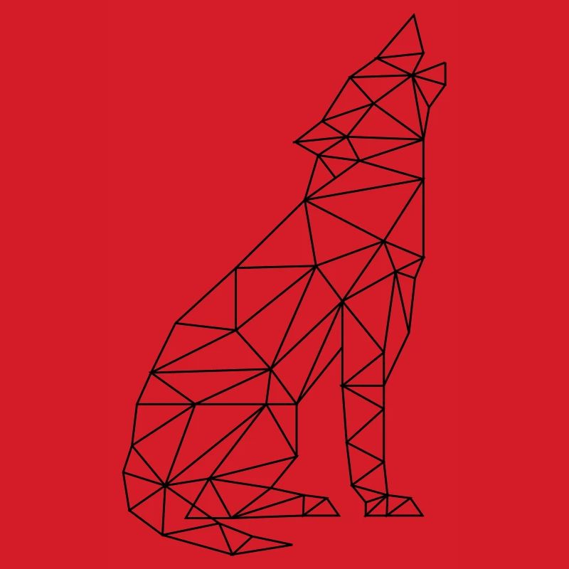 Wolfsruf Wolf Kontur Silhouette