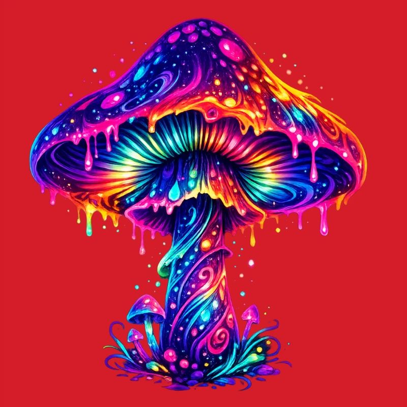Psychedelic Rainbow Mushroom