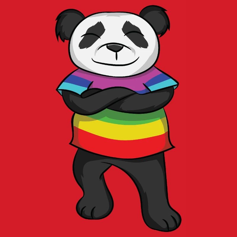 Panda Rainbow Pride  with Attitude