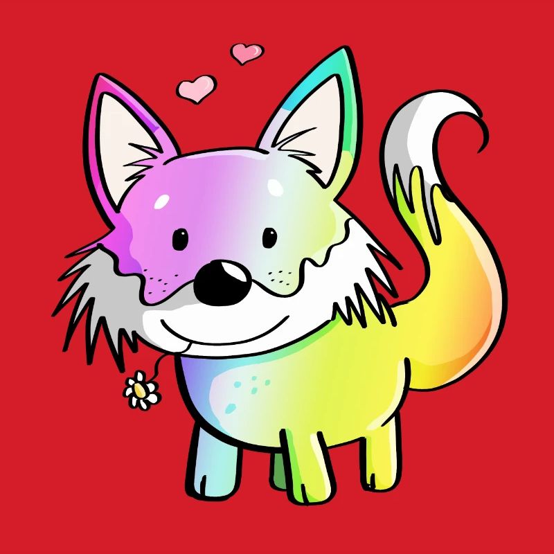 Fox rainbow - foxes - red fox - predator