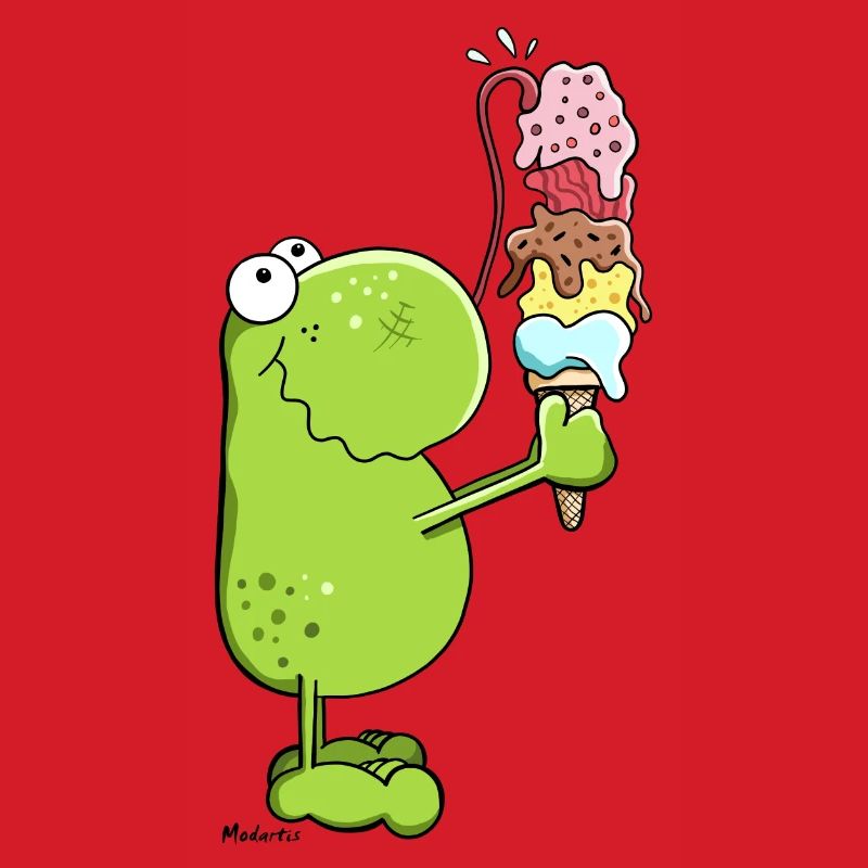 Frosch mit Eis