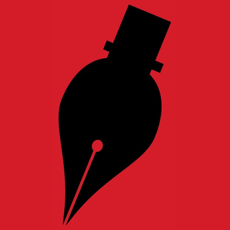 Schreibstift oder Tintenstift-Logo für Schreiber
