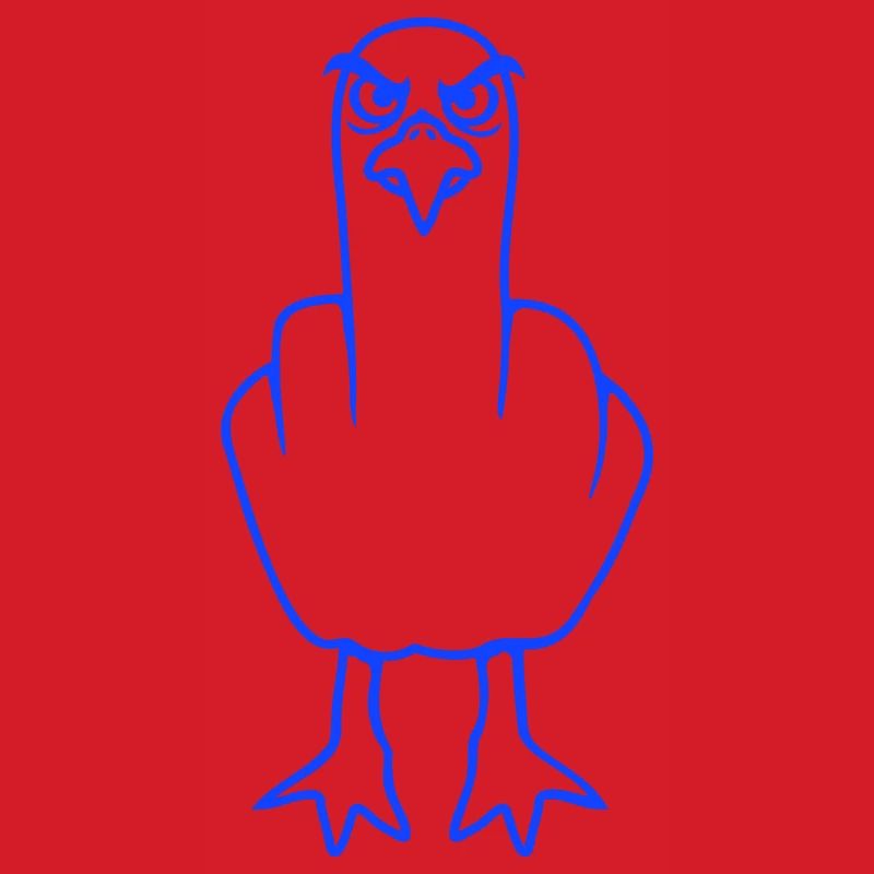 Möwe Mittelfinger Beleidigung Stinkefinger frech