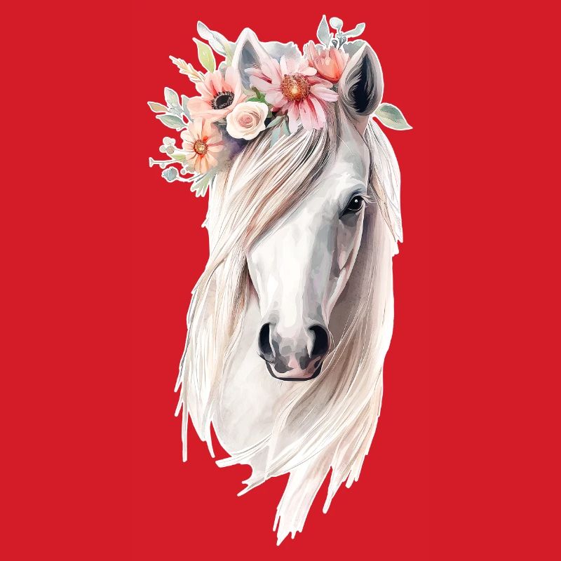 Pferd mit Blumen