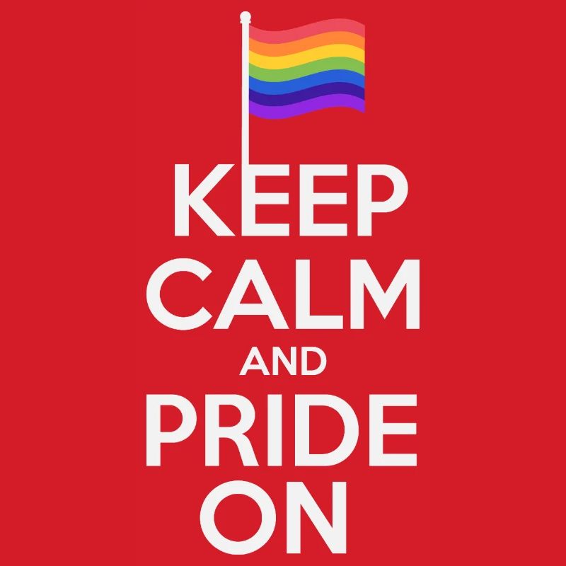 Keep Calm Pride On Rainbow Flag Design