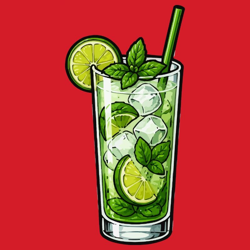 Mint Lime Mojito Illustration