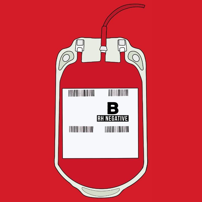 B Negative Blood Bag