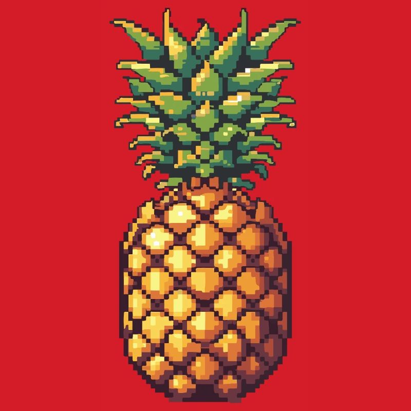 Pixel Pineapple Retro Pixel Art
