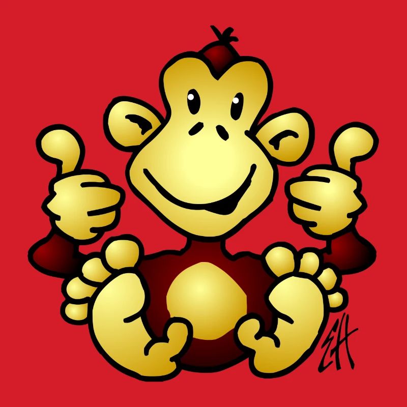 Full Color Monkey Design