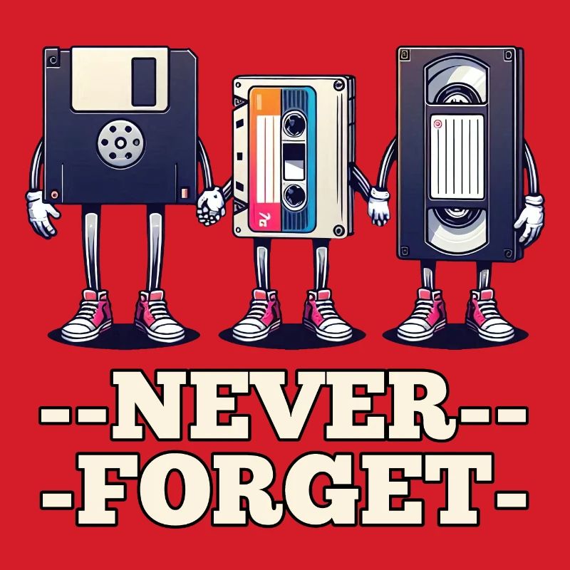 Floppy Disk, Cassette, VHS - Never Forget