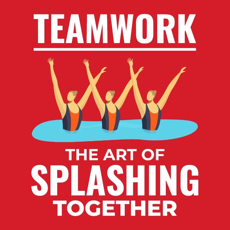 Teamwork Splashing Water Design Synchronized Swim