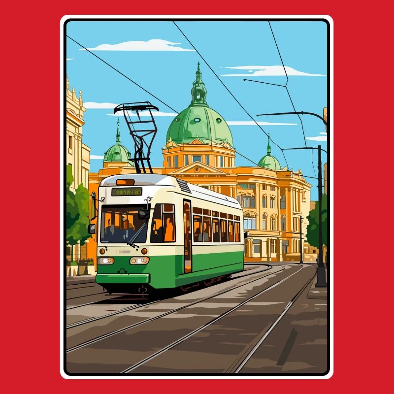 Sofia Bulgaria Historic Tramway Elegant Cityscape