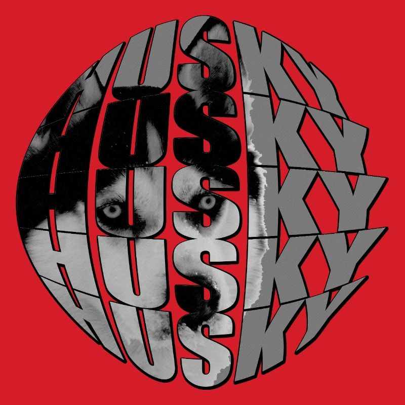 Visage de loup dans un design de globe