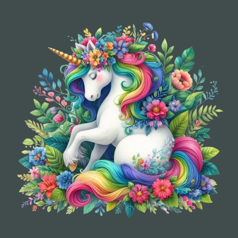Regenbogenmähne Einhorn Blüte