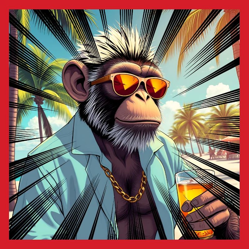 Resort style tropical monkey
