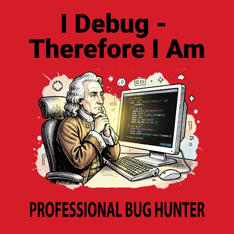 Retro Scholar at Coding Console - light background