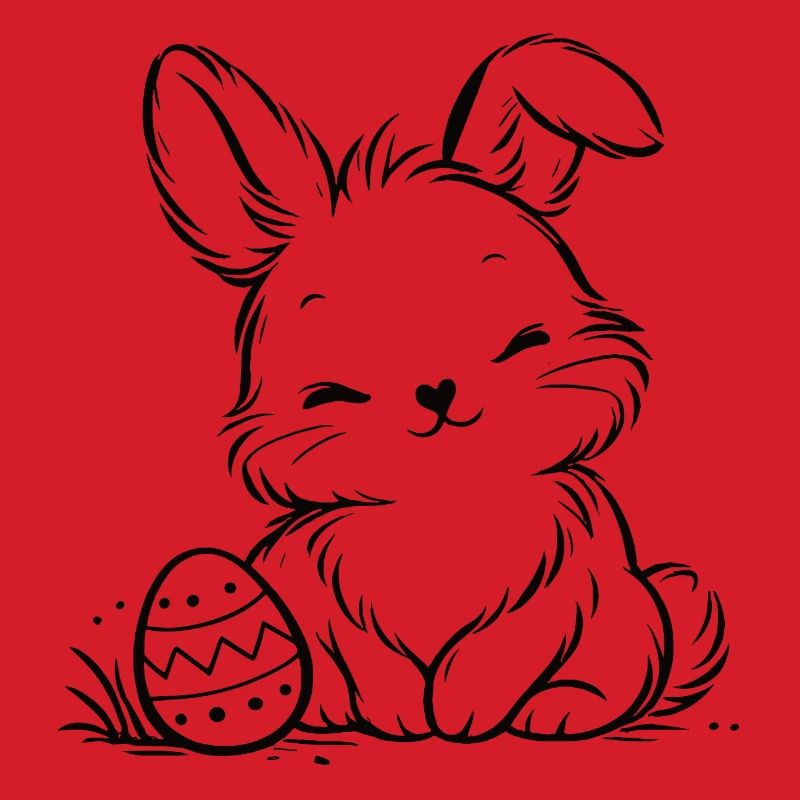 Easter bunny with Easter egg