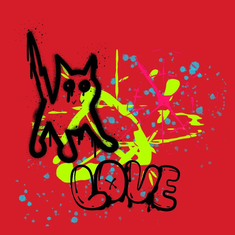 Neon Graffiti Splatter Pattern