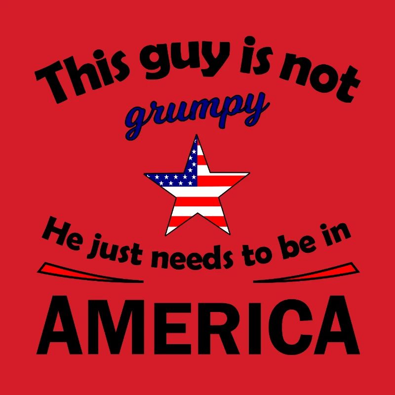 Grumpy Star mit US Flaggenstern