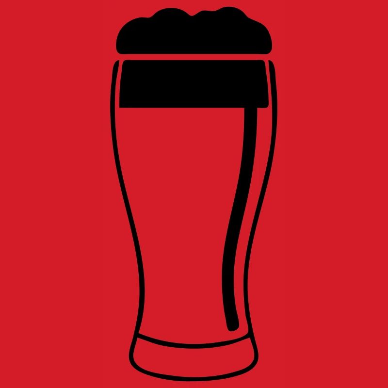 Bierglas mit üppigem Schaum