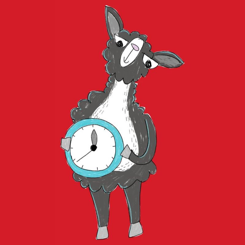 Llama with Clock
