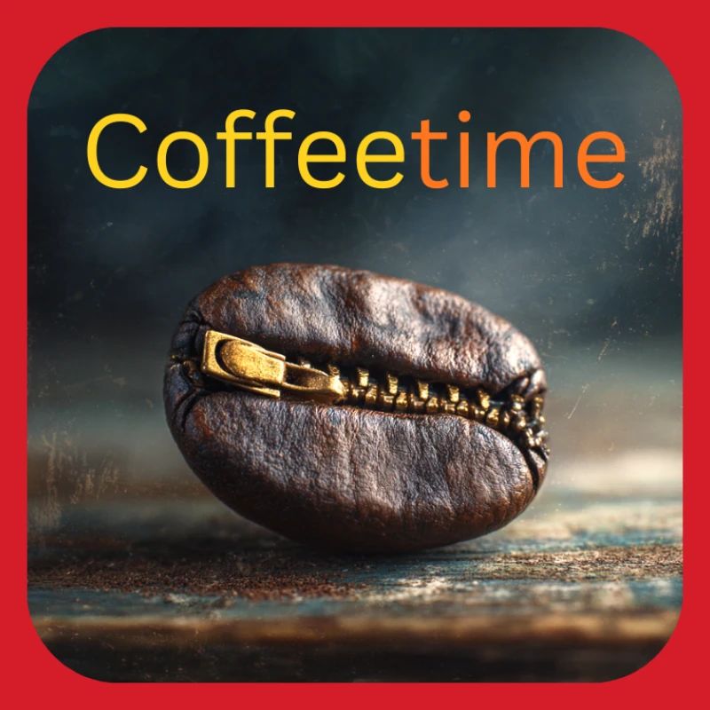 Coffeetime Grain de café avec fermeture éclair