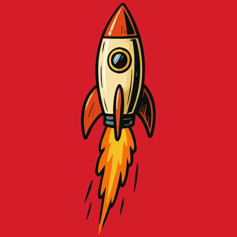 Rocket Illustration Fire Flight