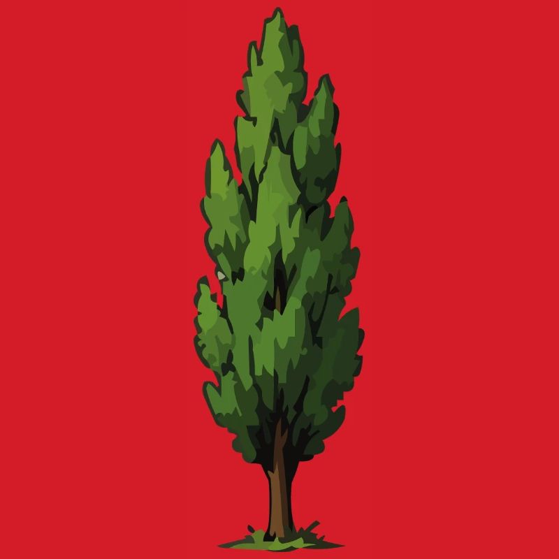 Stylized Green Tree Shape