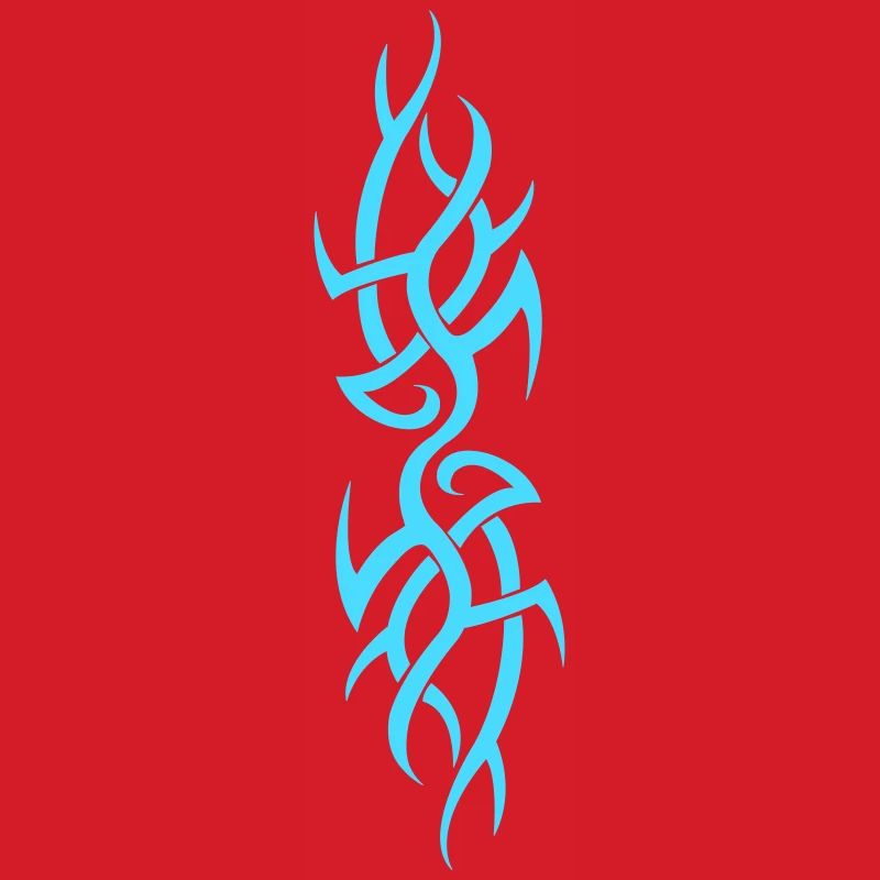 Blue Flame Tribal Pattern