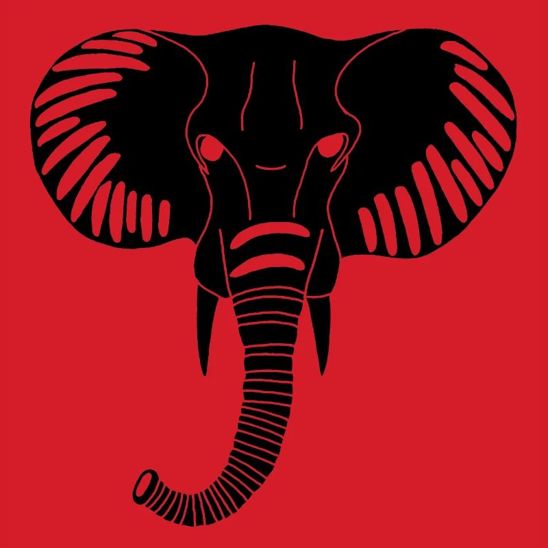 Black elephant head