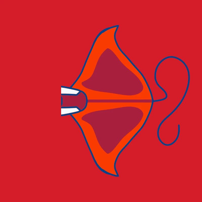 Retro Ocean Neon Manta