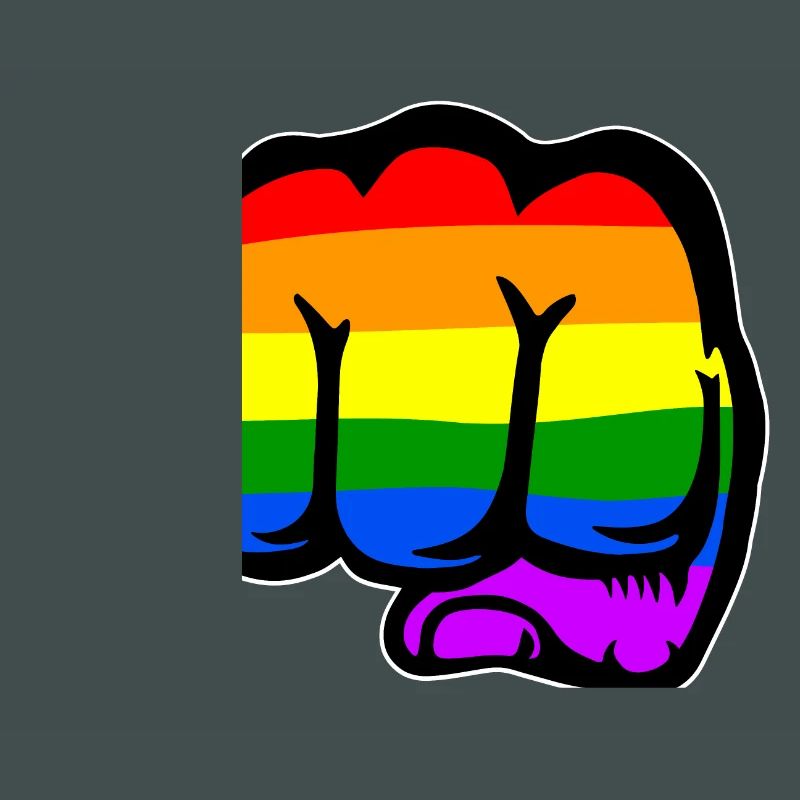 Hand Faust Regenbogenflagge