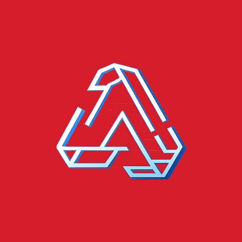 Neon Triangle Geometry Lines