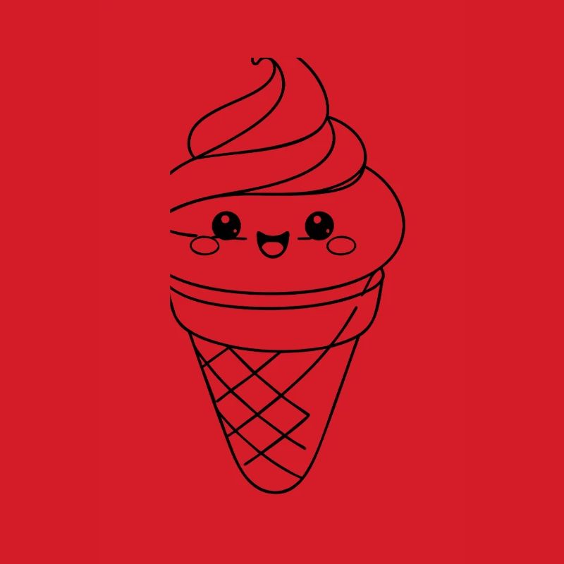 Softeis Eiscreme Icon Minimal Statement