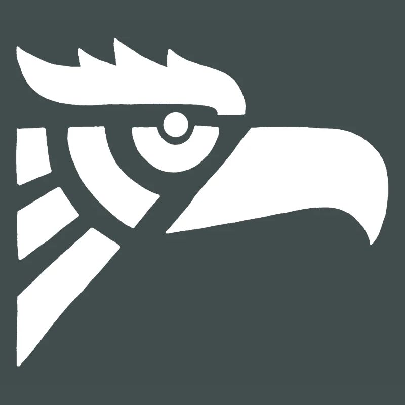 Aztec white eagle head