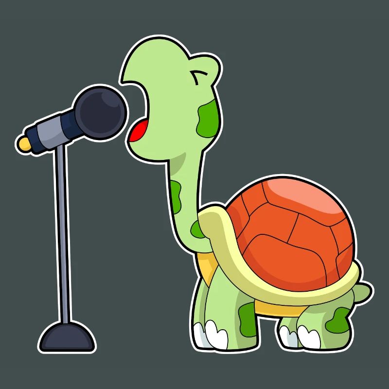 Turtle Singer Microphone Singing