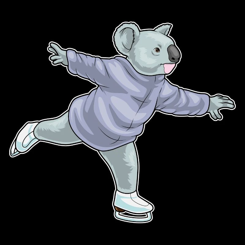 Koala Eislaufen Schlittschuhe