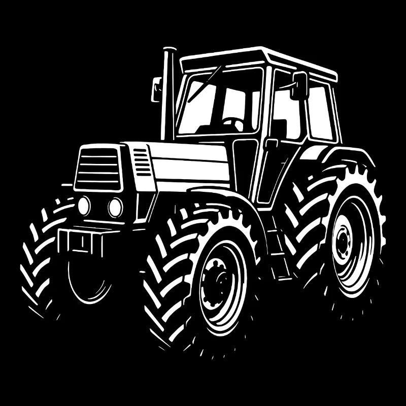 Ackerkraft im Retro-Stil