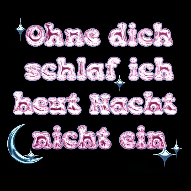 Ohne Dich - Y2K Textdesign