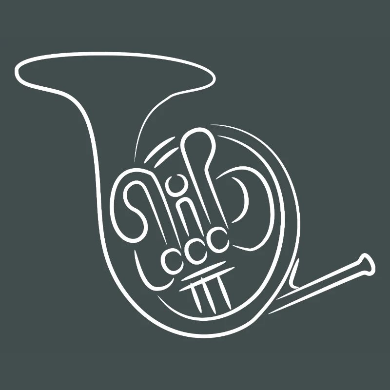 French horn sketch