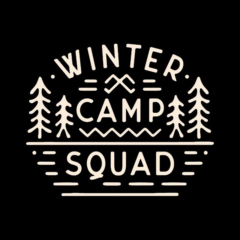 Winter camp squad camping trip mountain camper