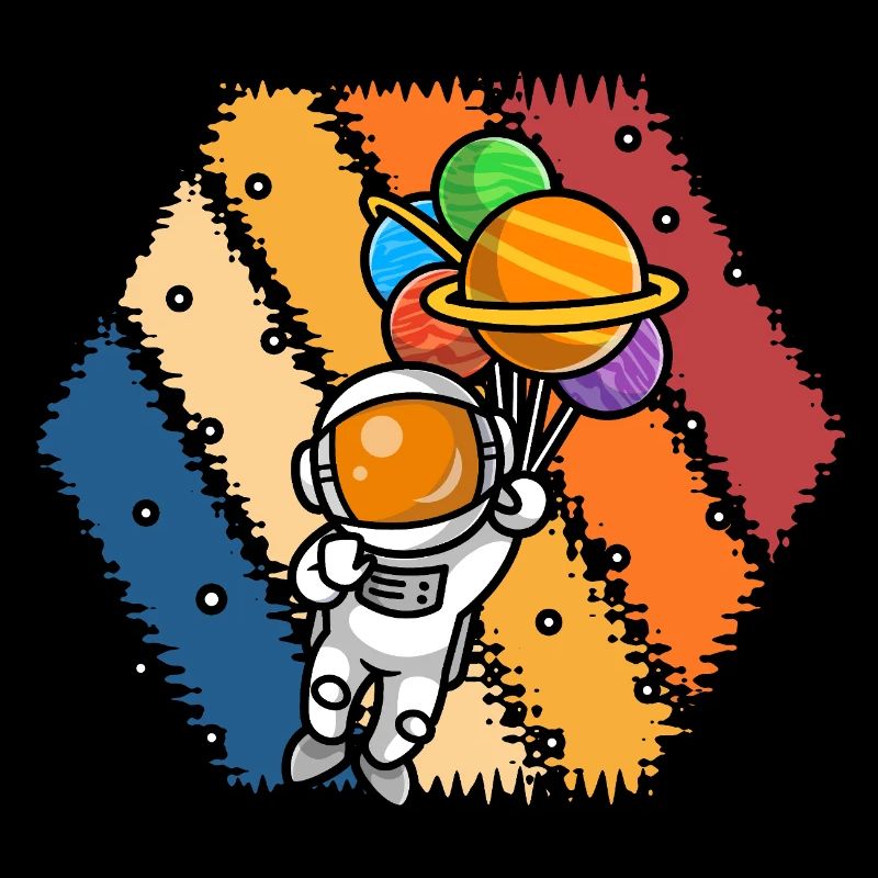 Astronaut Balloon Galaxy Splash